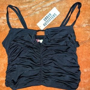 Urban Outfitters Black Crop Top Cutout NWT